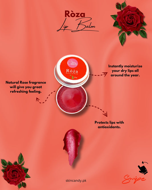 Ròza Lip Balm (Rose-Infused Hydration for Soft Lips)